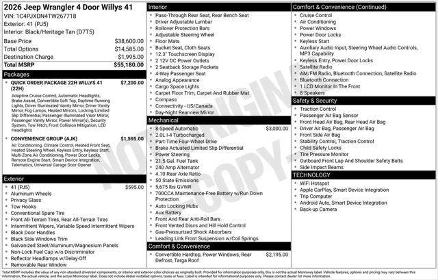 2026 Jeep Wrangler Willys 41