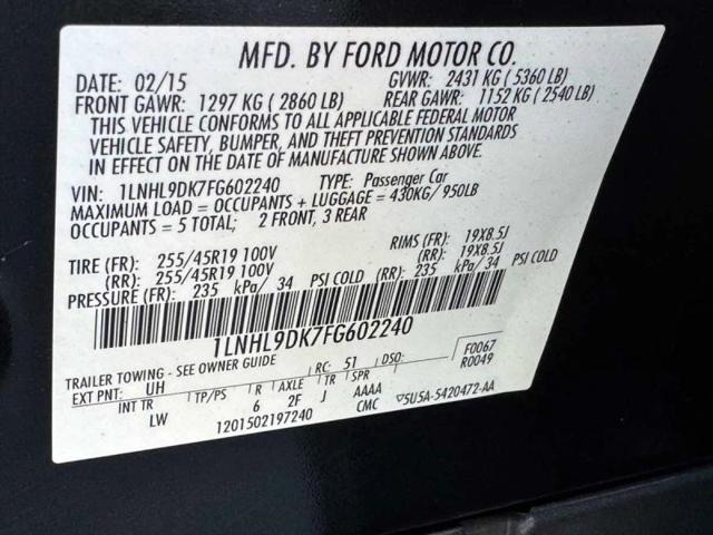 2015 Lincoln MKS Base