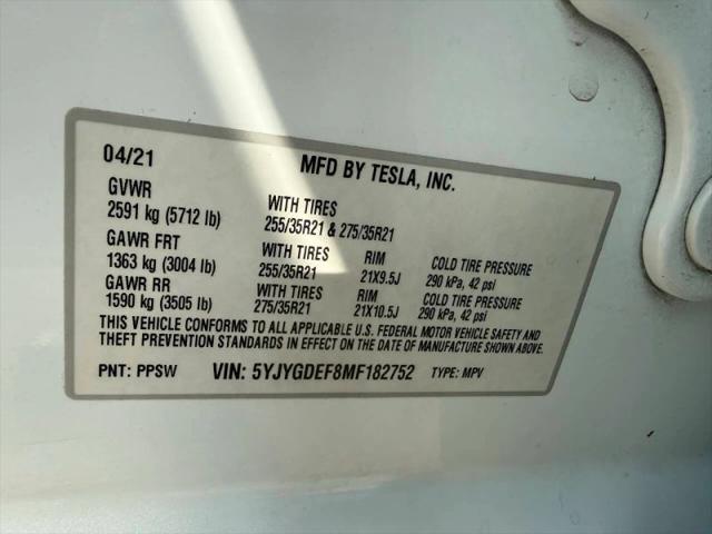 2021 Tesla Model Y Performance Dual Motor All-Wheel Drive