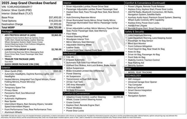 2025 Jeep Grand Cherokee Overland 4x4
