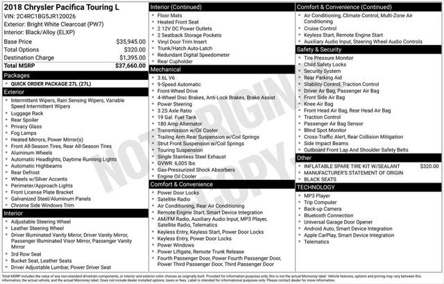 2018 Chrysler Pacifica Touring L 2018 Chrysler Pacifica Touring L