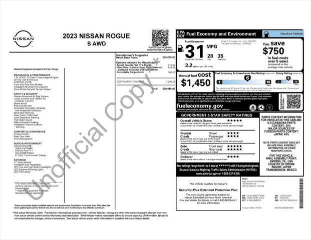 2023 Nissan Rogue S Intelligent AWD