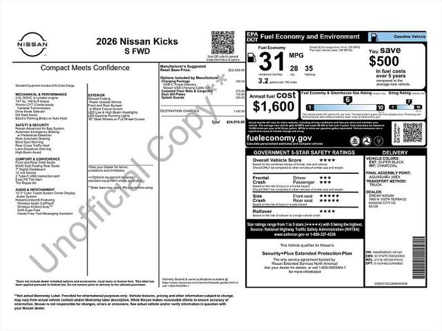 2026 Nissan Kicks S