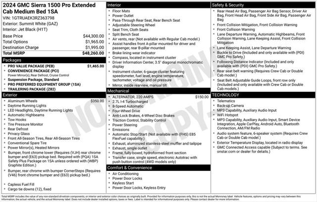 2024 GMC Sierra 1500 4WD Double Cab Standard Box Pro