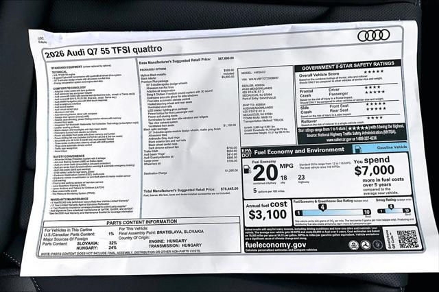 2026 Audi Q7 55 Premium Plus