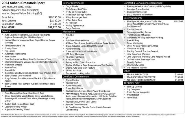 2024 Subaru Crosstrek Sport