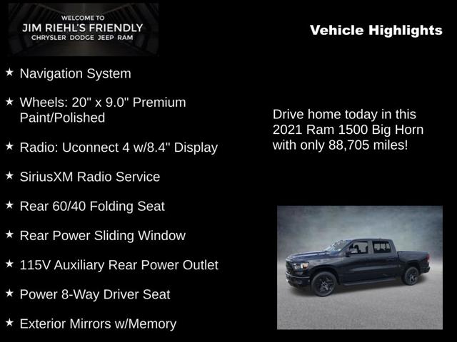 2021 Ram 1500 Big Horn Crew Cab 4x4 5'7" Box