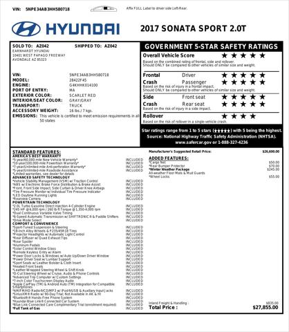 2017 Hyundai Sonata Sport 2.0T