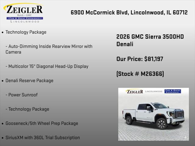 2026 GMC Sierra 3500HD Crew Cab, Long Bed, Denali, 4WD