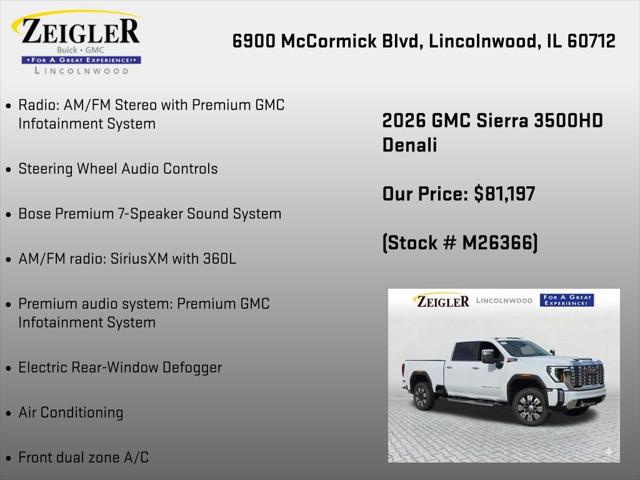 2026 GMC Sierra 3500HD Crew Cab, Long Bed, Denali, 4WD
