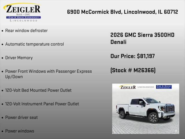 2026 GMC Sierra 3500HD Crew Cab, Long Bed, Denali, 4WD