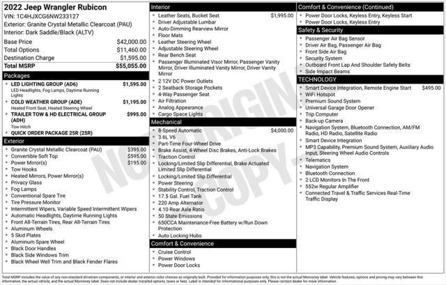 2022 Jeep Wrangler Rubicon 4x4