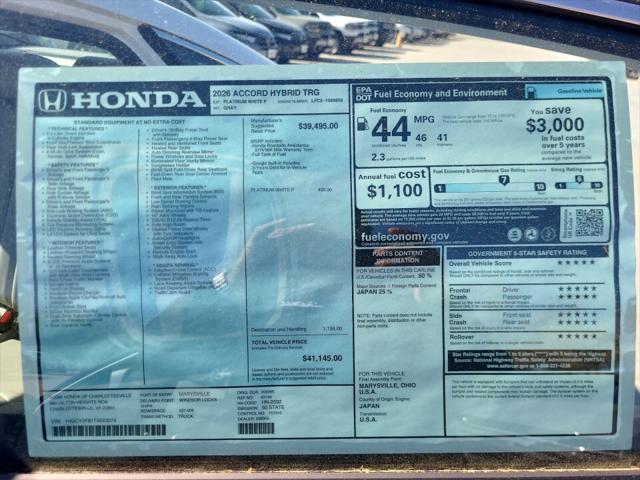 2026 Honda Accord Sedan Touring
