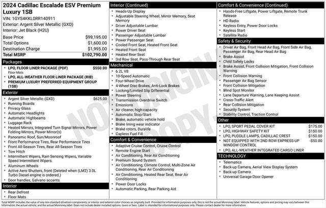 2024 Cadillac Escalade ESV 4WD Premium Luxury