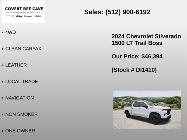 2024 Chevrolet Silverado 1500 4WD Crew Cab Short Bed LT Trail Boss