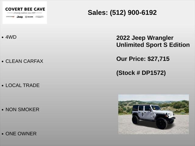 2022 Jeep Wrangler Unlimited Sport S 4x4