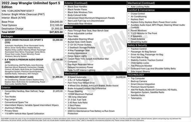 2022 Jeep Wrangler Unlimited Sport S 4x4
