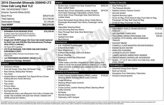 2016 Chevrolet Silverado 3500HD LTZ