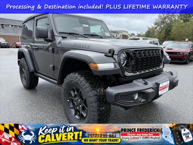 2026 Jeep Wrangler 2-Door Willys 4x4 for sale in Prince Frederick, MD
