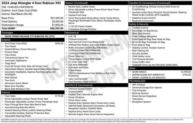 2024 Jeep Wrangler 4-Door Rubicon 392 4x4