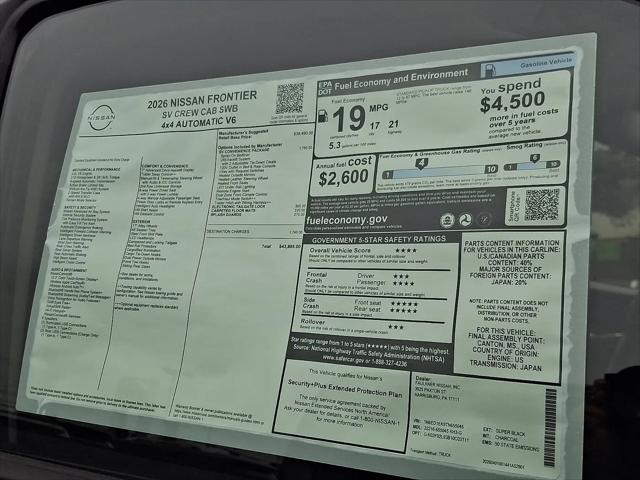 2026 Nissan Frontier Crew Cab SV 4x4