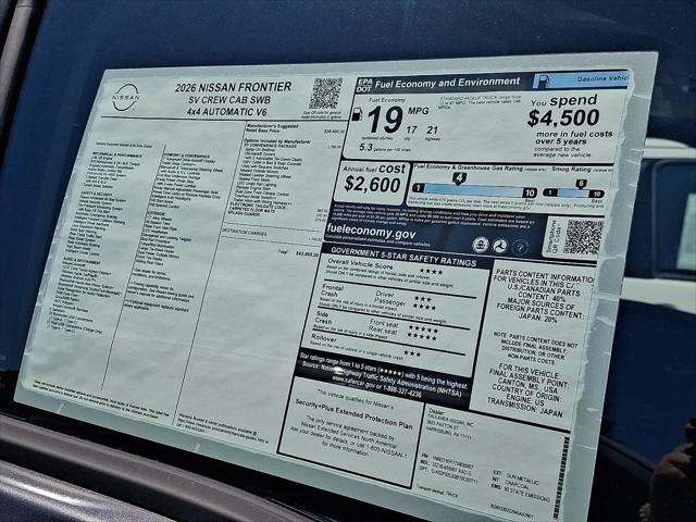 2026 Nissan Frontier Crew Cab SV 4x4