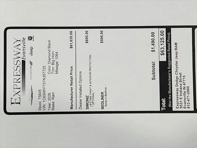 2026 Ram 1500 Big Horn Crew Cab 4x4 57 Box