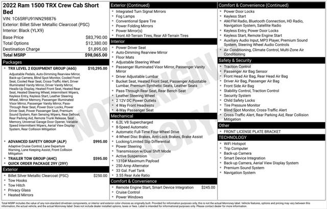 2022 Ram 1500 TRX Crew Cab 4x4 5'7" Box