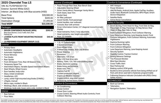 2025 Chevrolet Trax FWD LS