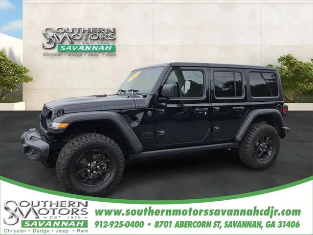 2025 Jeep Wrangler 4-Door Willys 4x4 for sale in Savannah, GA