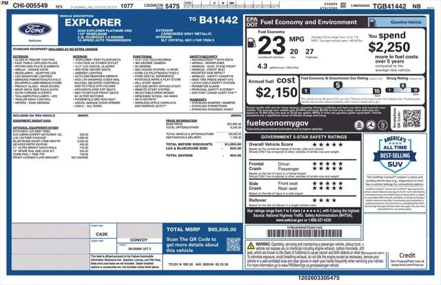 2026 Ford Explorer Platinum for sale in Elk River, MN