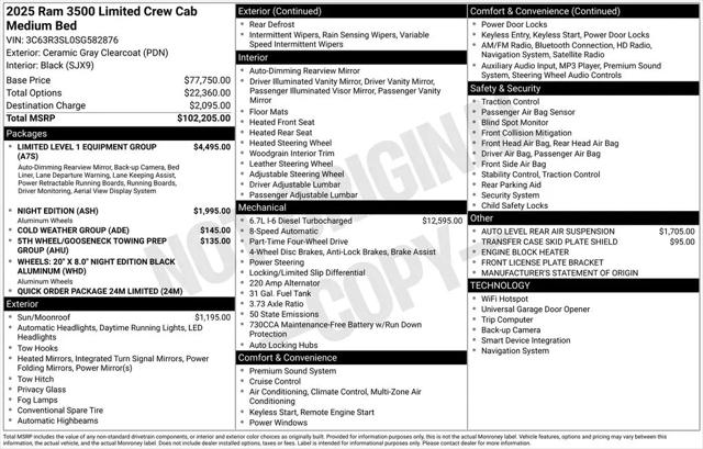 2025 Ram 3500 Limited Crew Cab 4x4 6'4" Box