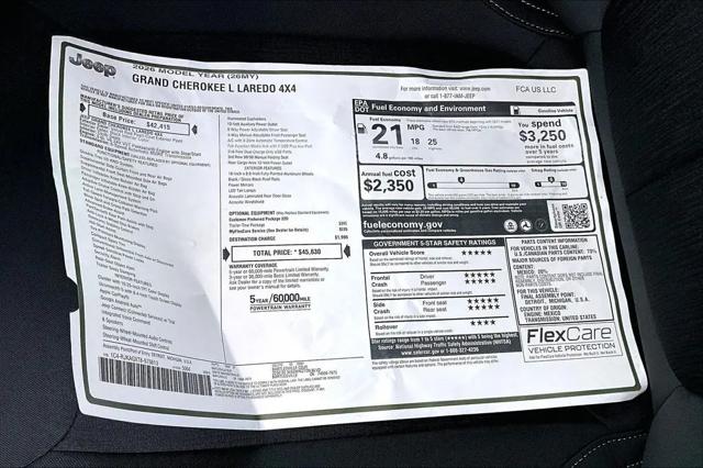 2026 Jeep Grand Cherokee L Laredo 4x4