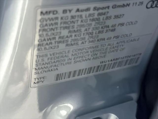 2026 Audi RS Q8 performance quattro tiptronic