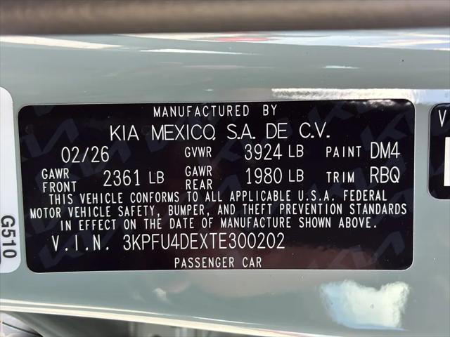 2026 Kia K4 EX