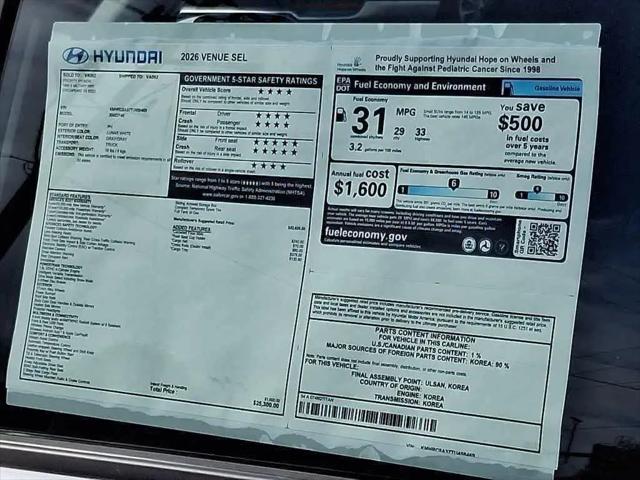 2026 Hyundai Venue SEL