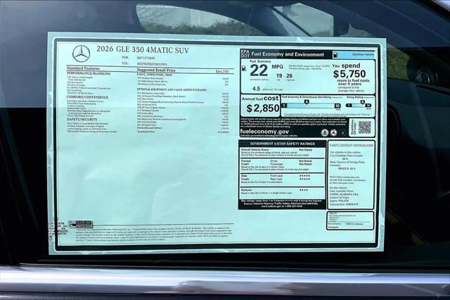 2026 Mercedes-Benz GLE GLE 350 GLE 350
