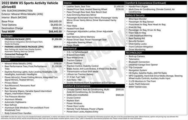 2022 BMW X5 sDrive40i