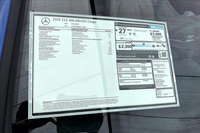 2026 Mercedes-Benz E-CLASS E 300 CLE 300