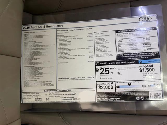2026 Audi Q3 TFSI quattro S tronic