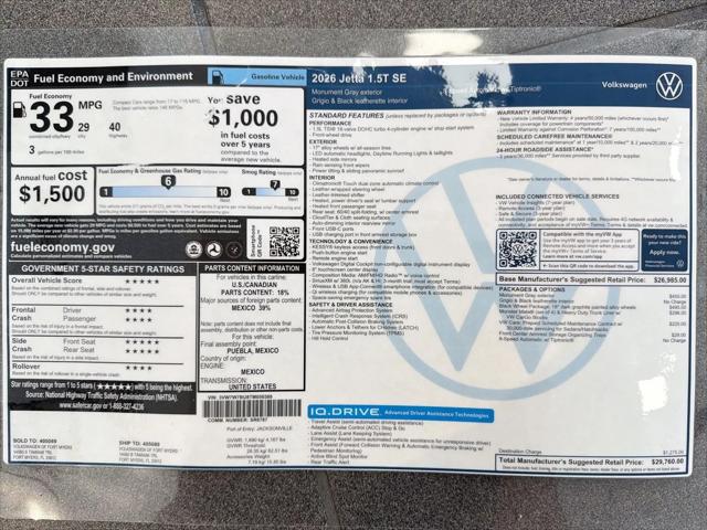 2026 Volkswagen Jetta SE