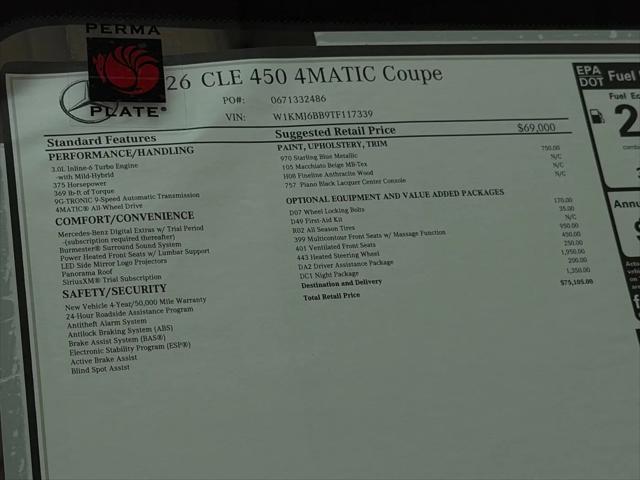 2026 Mercedes-Benz CL CLE 450