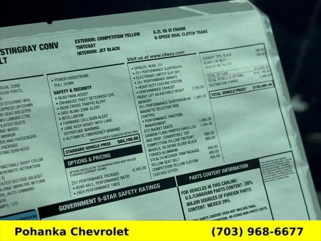 2026 Chevrolet Corvette Stingray Convertible, 2LT, RWD
