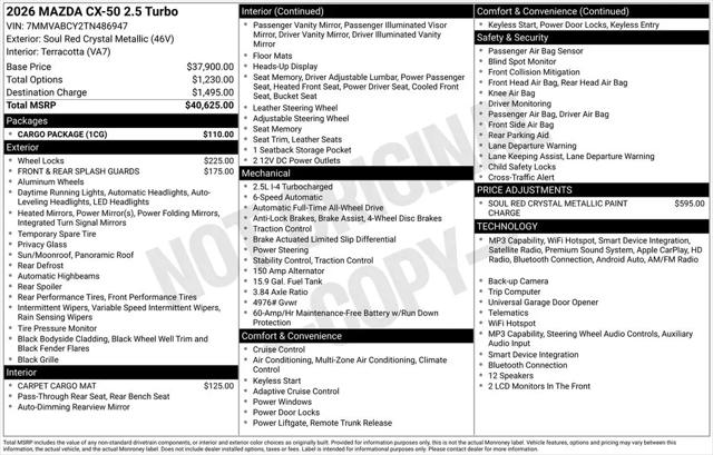 2026 Mazda CX-50 2.5 Turbo