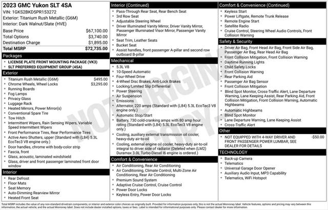 2023 GMC Yukon 4WD SLT