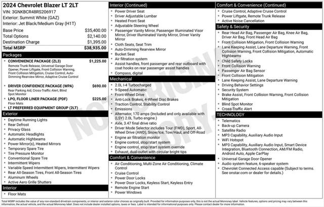 2024 Chevrolet Blazer FWD 2LT