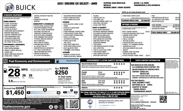 2021 Buick Encore GX AWD Select