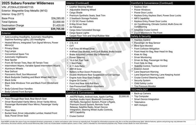 2025 Subaru Forester Wilderness