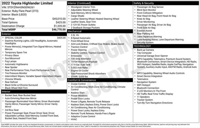 2022 Toyota Highlander Limited