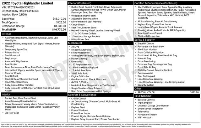 2022 Toyota Highlander Limited